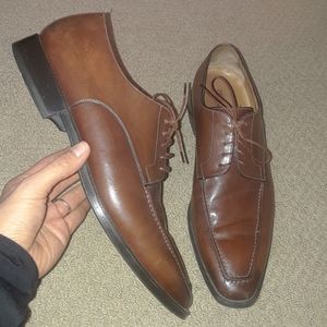 Santoni Mens Leather Oxford Italian Dress SHOES